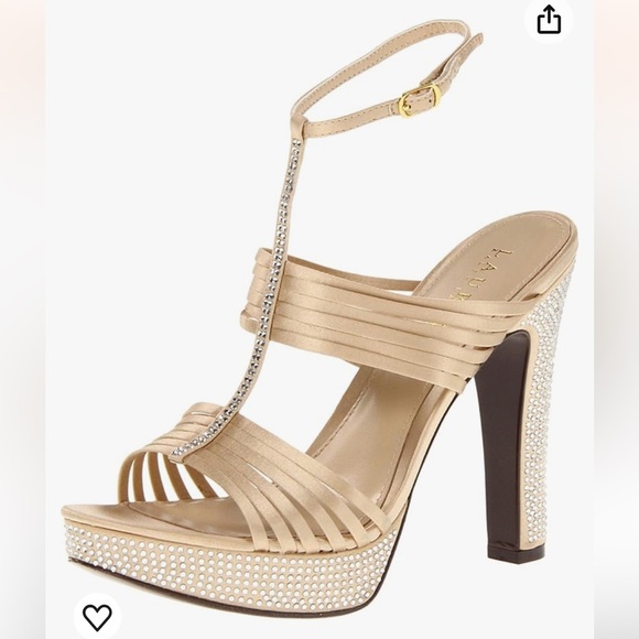 NIB! LAUREN RALPH LAUREN FIONA RHINESTONE PLATFORM SANDAL - Size 5 - Picture 7 of 11